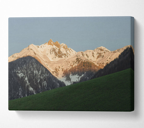  A Canvas Print of Golden Mountain Shadows Canvas Art