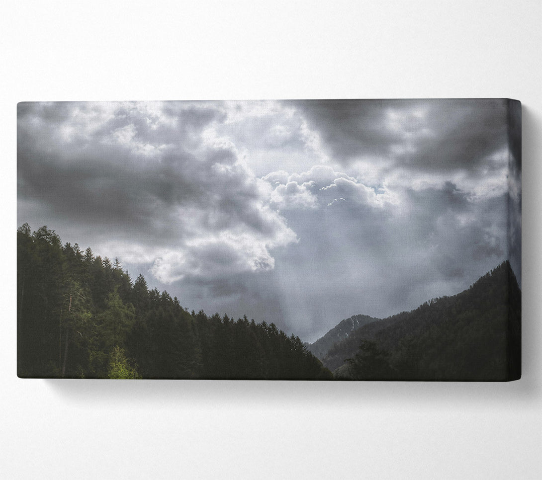  A Canvas Print of Silver Lining Clouds Canvas Art