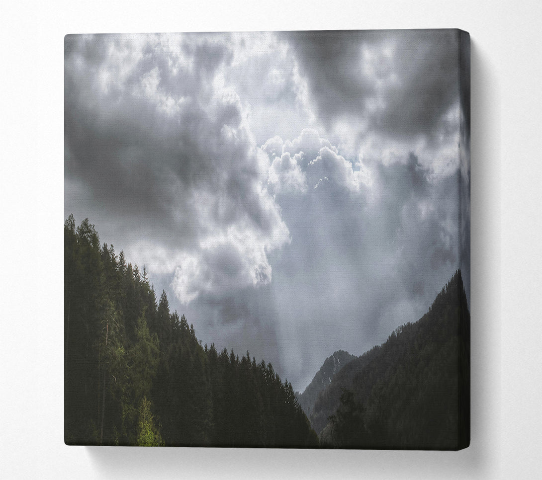  A Canvas Print of Silver Lining Clouds Canvas Art
