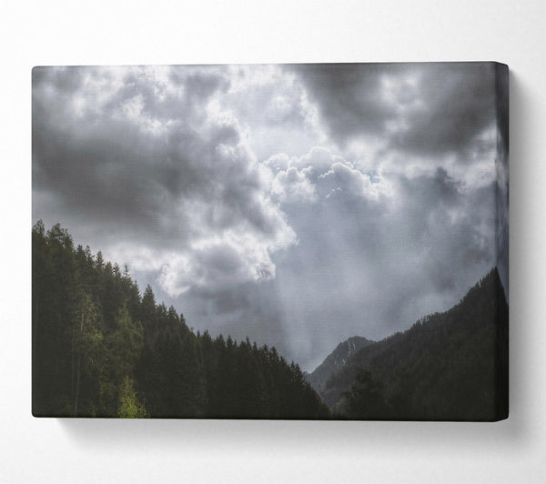  A Canvas Print of Silver Lining Clouds Canvas Art