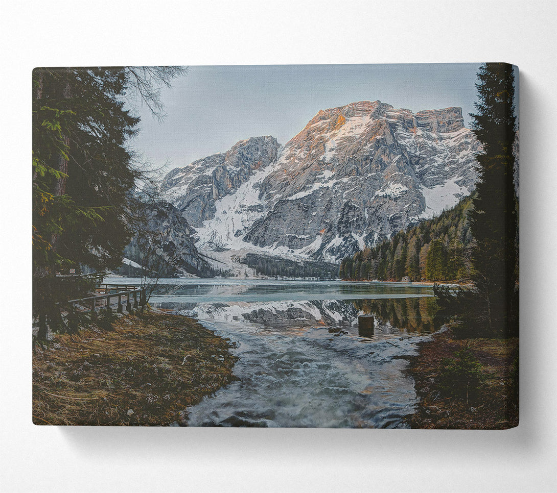  A Canvas Print of Blue Mountain Reflection Canvas Art