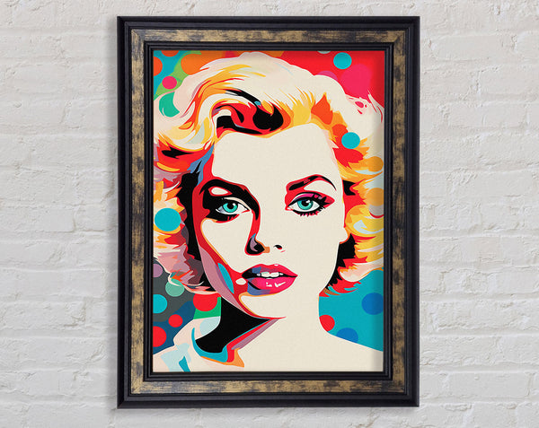 Pop Art Woman Vintage Framed Print