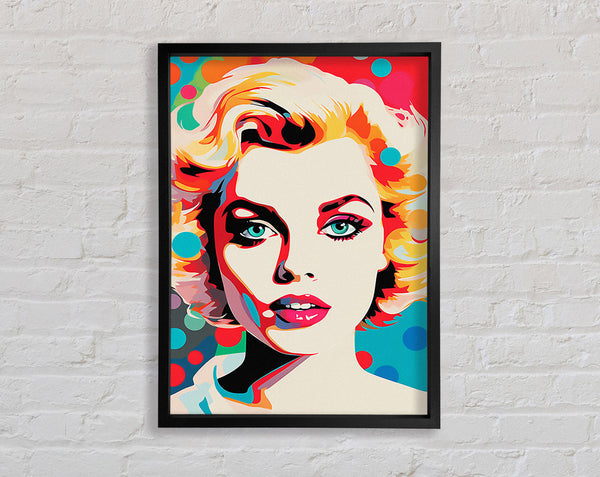 Pop Art Woman Vintage Framed Print