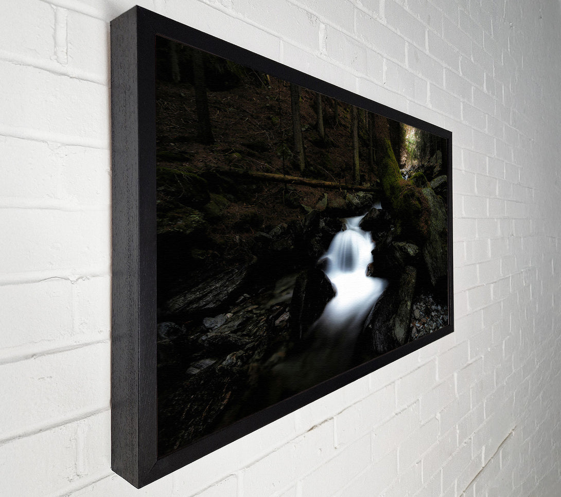  A Canvas Print of White Cascade In Shadows Canvas Wall Art