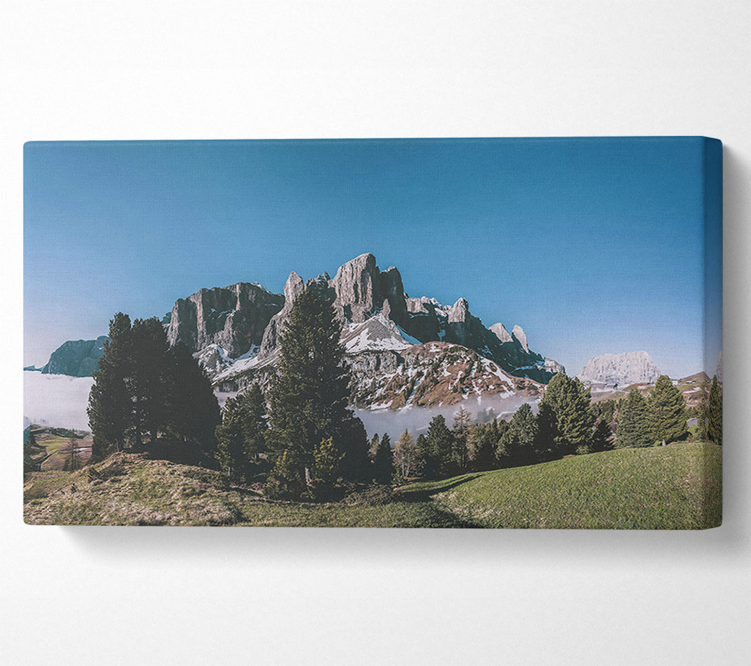  A Canvas Print of Blue Sky Mountain Mist Canvas Wall Art