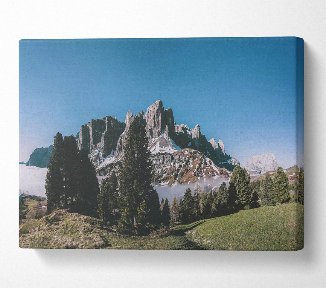  A Canvas Print of Blue Sky Mountain Mist Canvas Wall Art