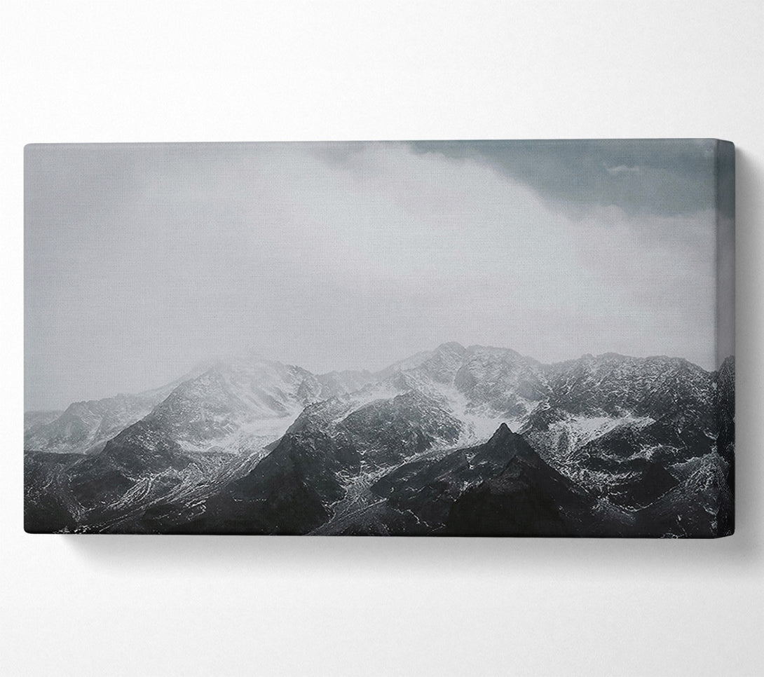  A Canvas Print of Gray Peaks In The Mist Canvas Print