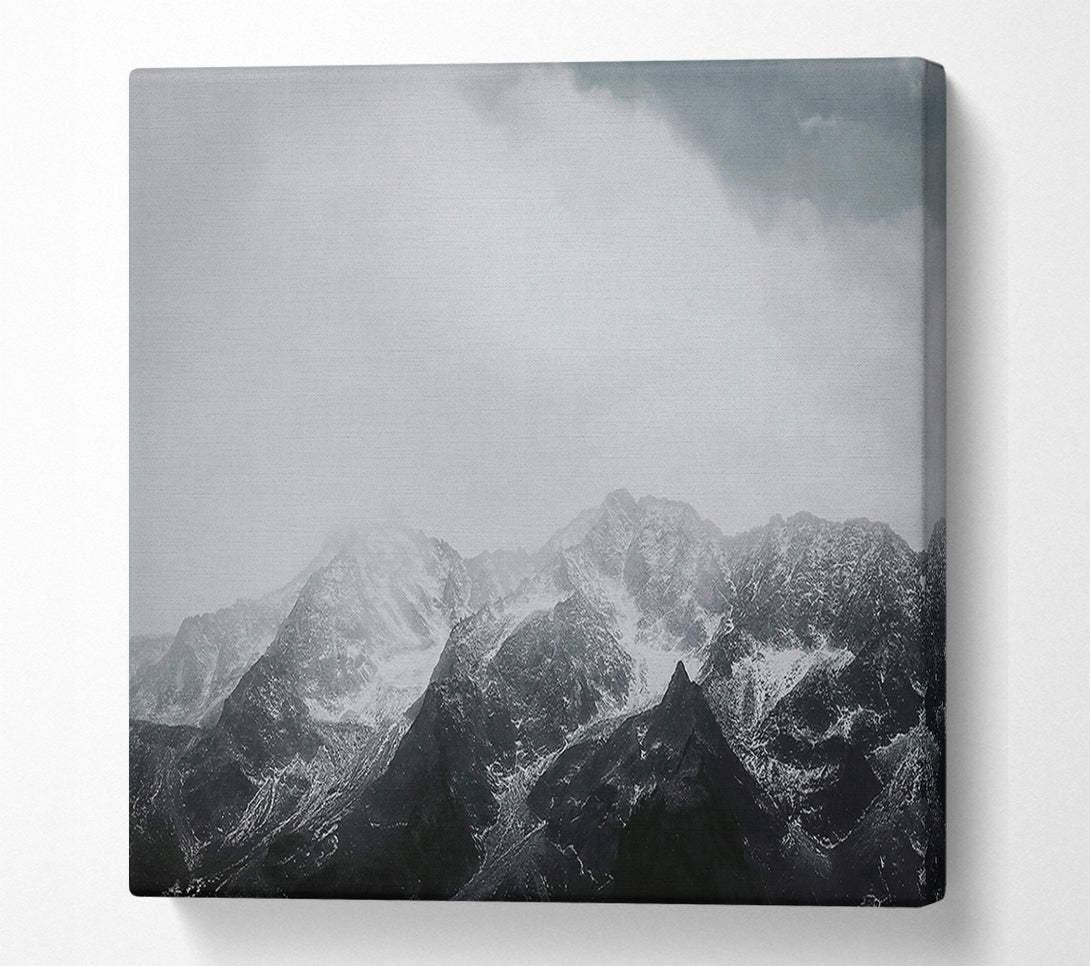  A Canvas Print of Gray Peaks In The Mist Canvas Print