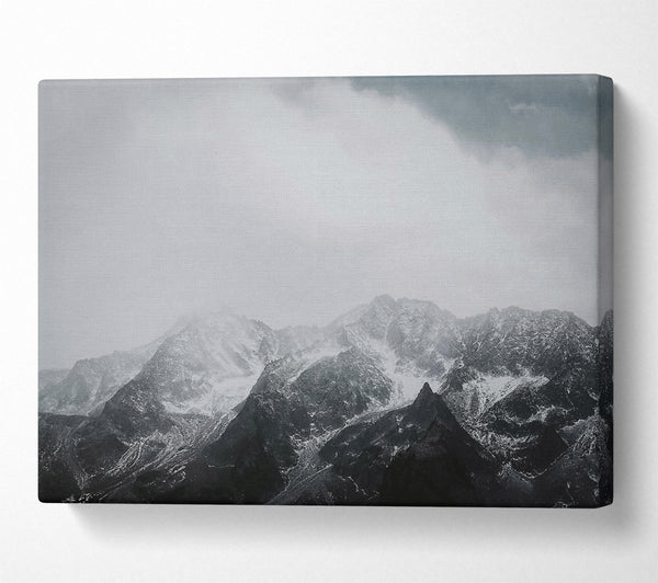  A Canvas Print of Gray Peaks In The Mist Canvas Print