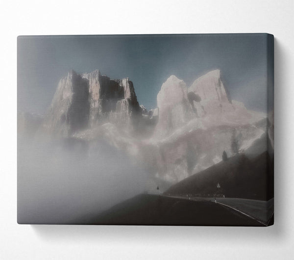  A Canvas Print of Pink Mountain Mist Canvas Print