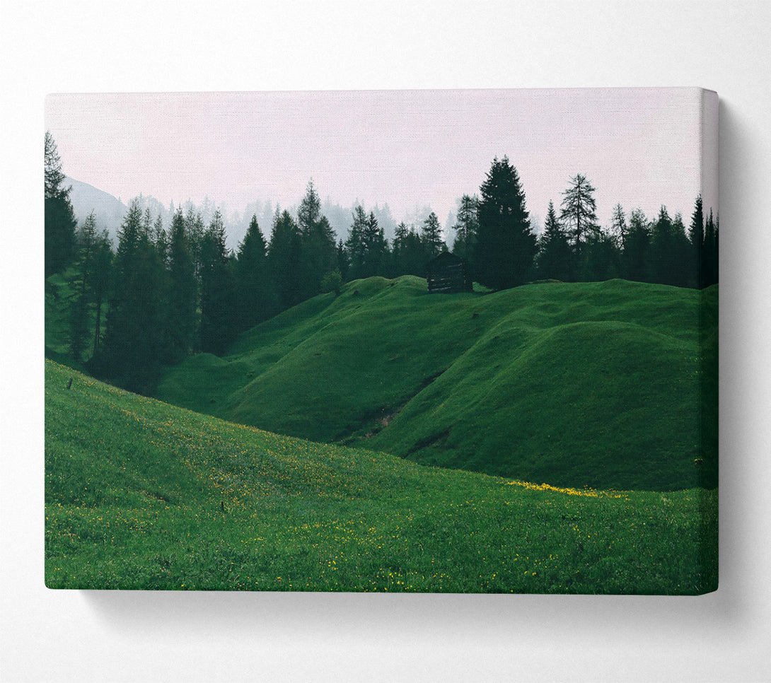  A Canvas Print of Emerald Rolling Hills Canvas Wall Art