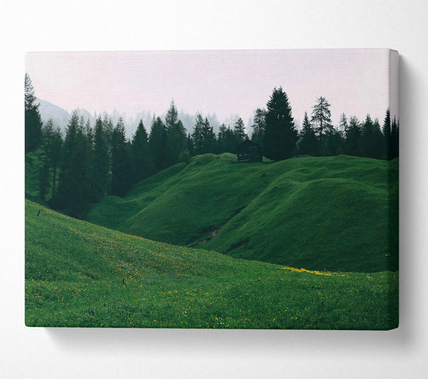  A Canvas Print of Emerald Rolling Hills Canvas Wall Art