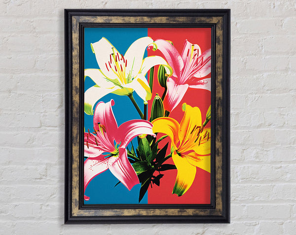 Pop Lillies Framed Print