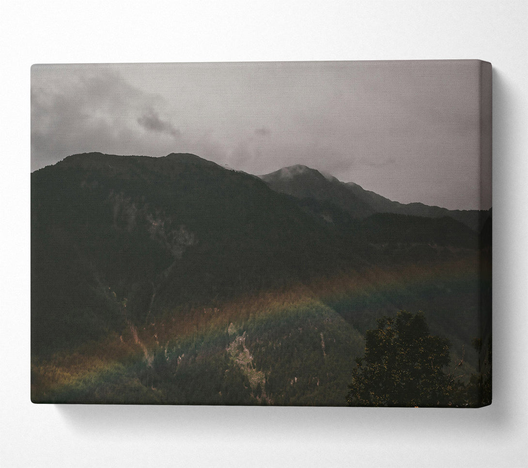  A Canvas Print of Green & Grey Mountains Canvas Wall Art