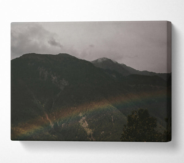  A Canvas Print of Green & Grey Mountains Canvas Wall Art