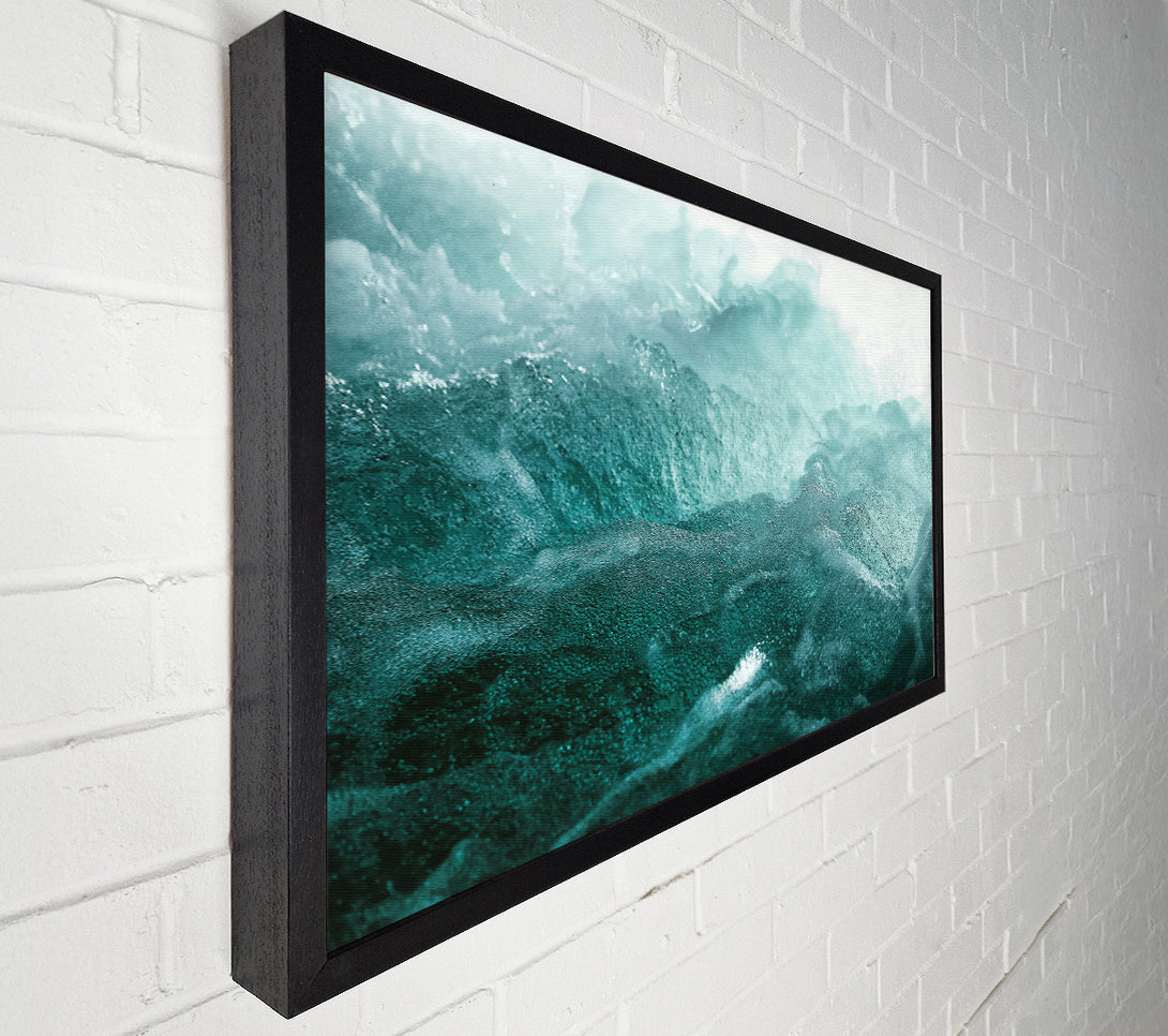  A Canvas Print of Teal Water Waves Canvas Print