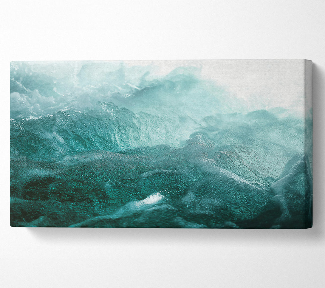 A Canvas Print of Teal Water Waves Canvas Print