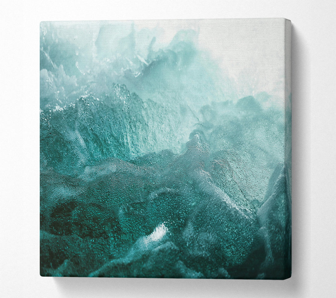  A Canvas Print of Teal Water Waves Canvas Print