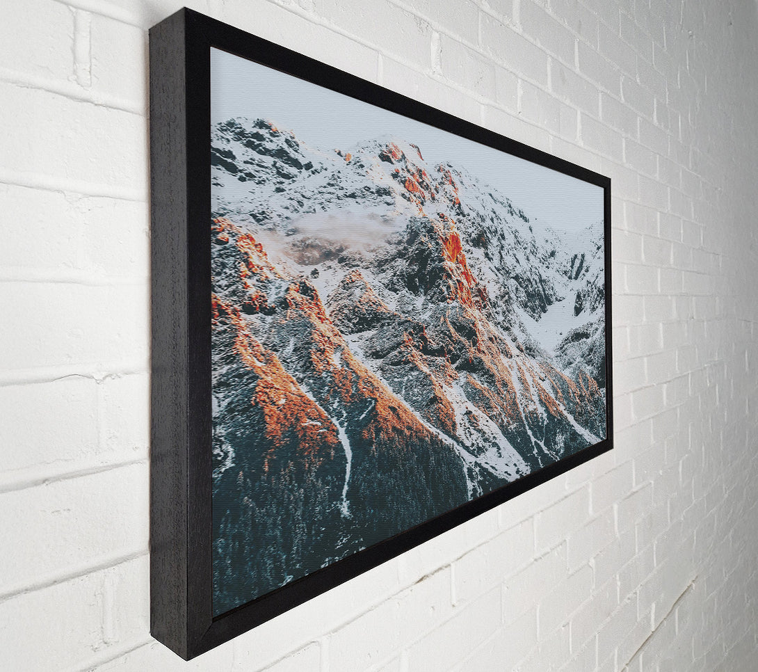  A Canvas Print of Orange Light On Snow Canvas Art