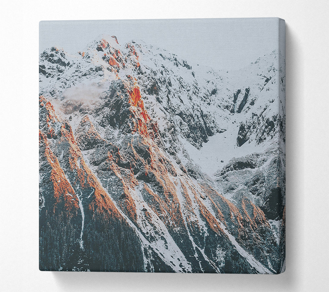  A Canvas Print of Orange Light On Snow Canvas Art