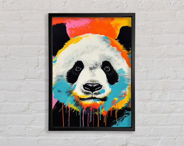 Popart Panda Framed Print
