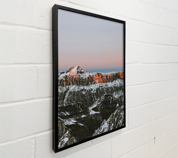 Pink-Kissed Mountain Peaks