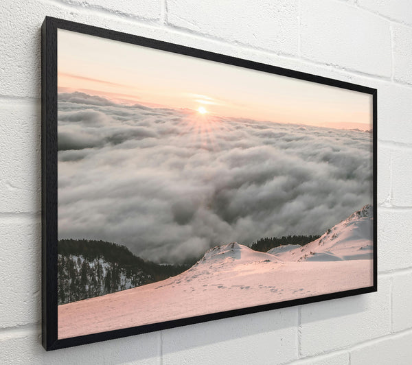 Pink Sky Above Clouds