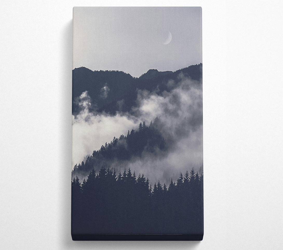  A Canvas Print of Silhouettes In Grey Fog Canvas Wall Art