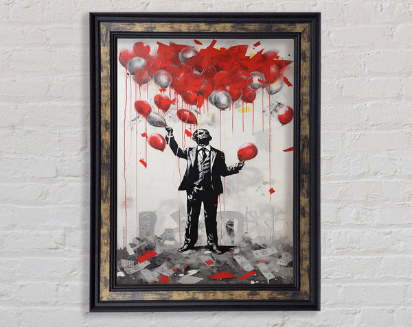 Popping Balloons Framed Print