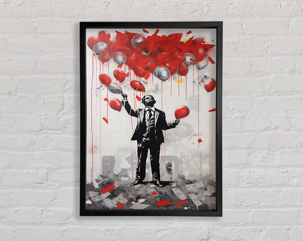 Popping Balloons Framed Print