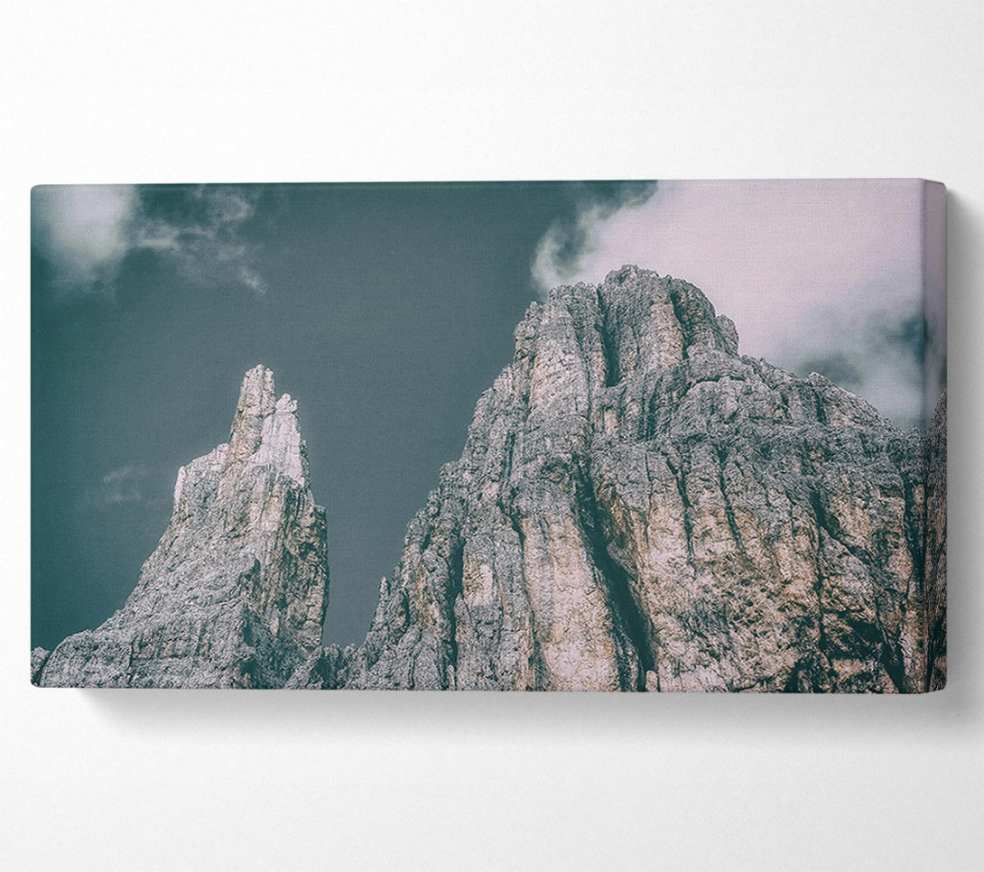  A Canvas Print of Grey Sky Peaks Canvas Art