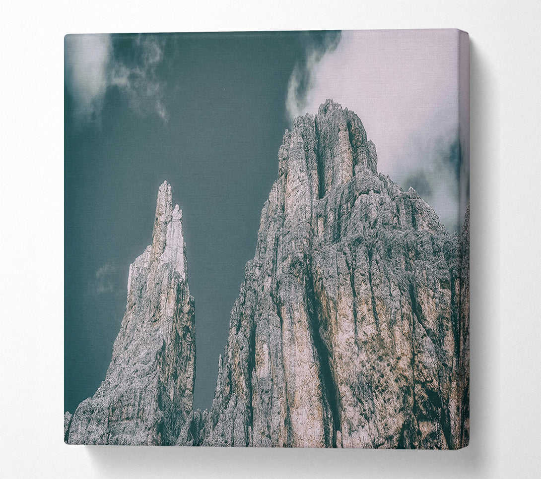  A Canvas Print of Grey Sky Peaks Canvas Art