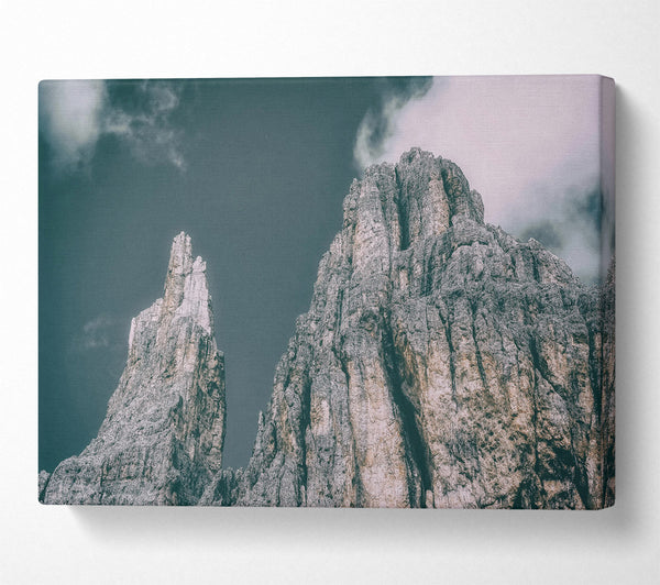  A Canvas Print of Grey Sky Peaks Canvas Art