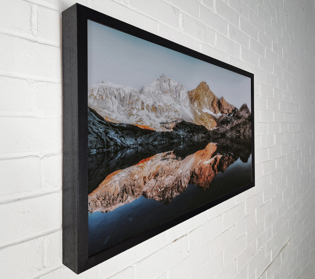  A Canvas Print of Red Mountain Reflection Canvas Art