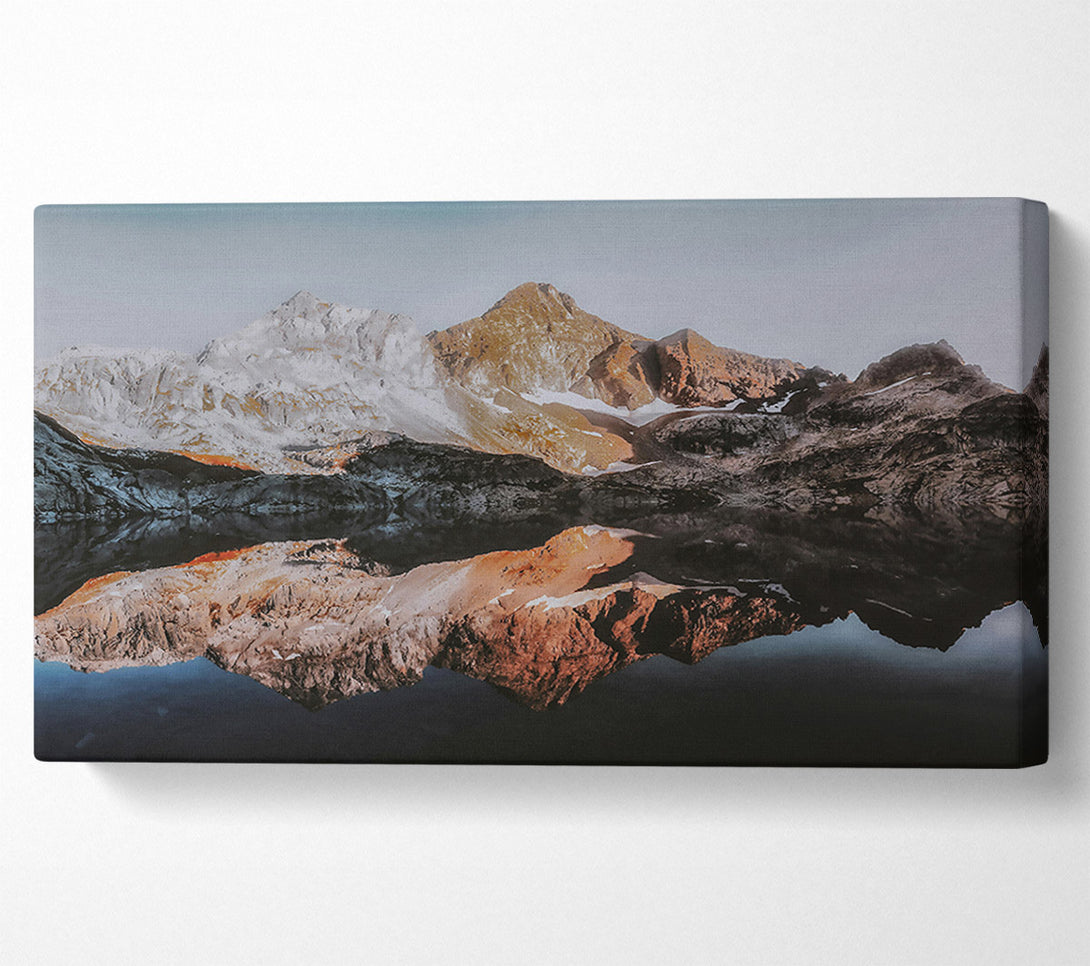  A Canvas Print of Red Mountain Reflection Canvas Art