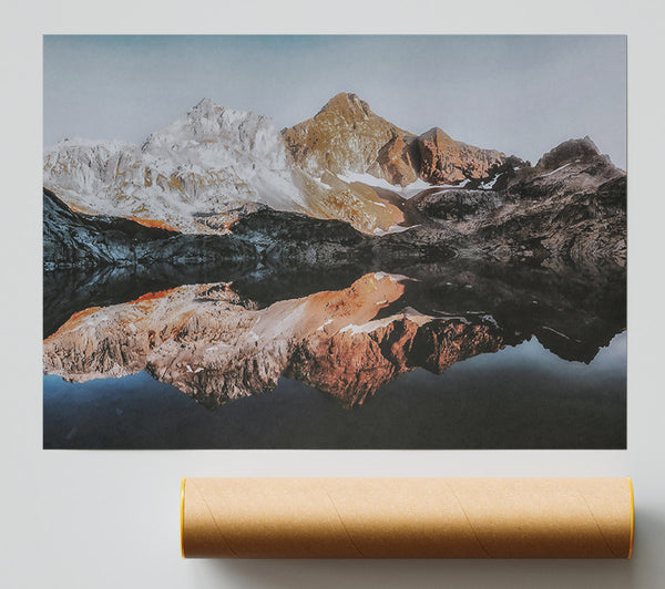 Red Mountain Reflection Giclee Print