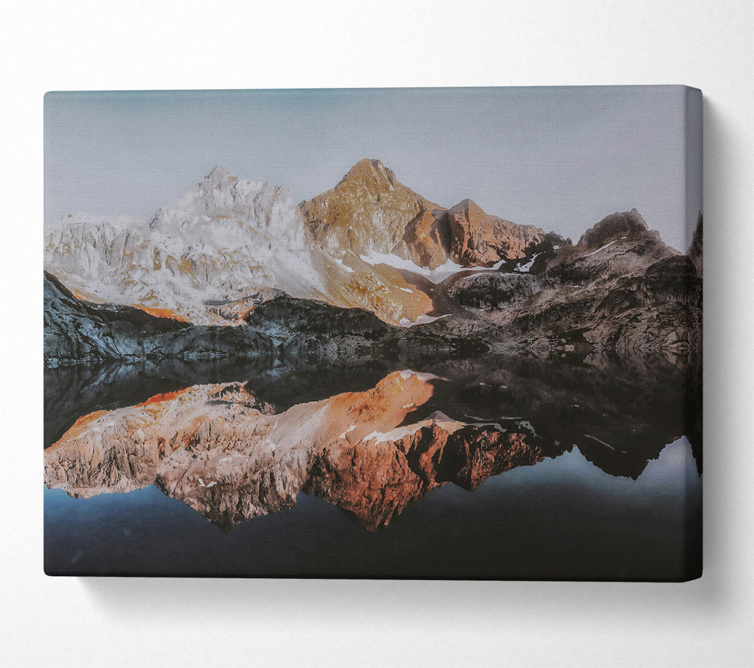  A Canvas Print of Red Mountain Reflection Canvas Art