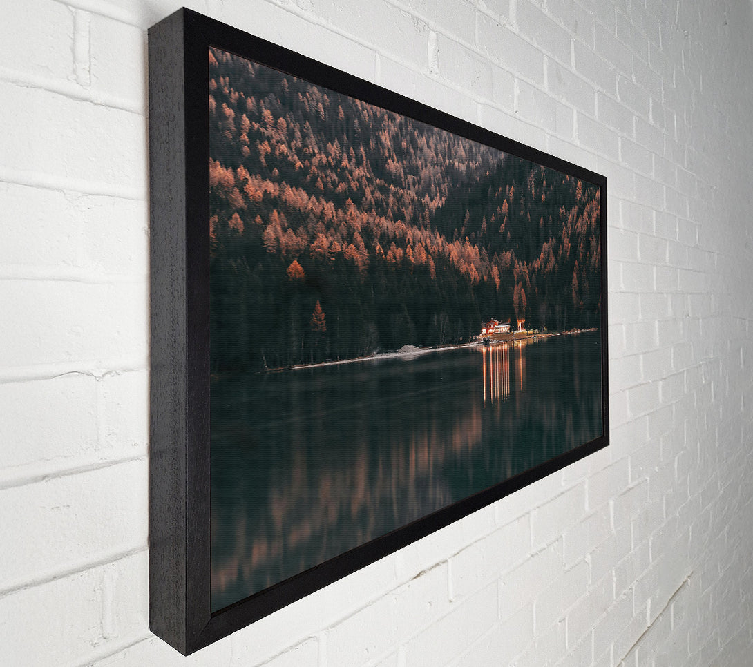  A Canvas Print of Orange Light Reflection Canvas Print