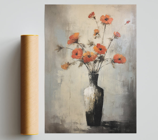 Poppy Vase Abstract Giclee Print