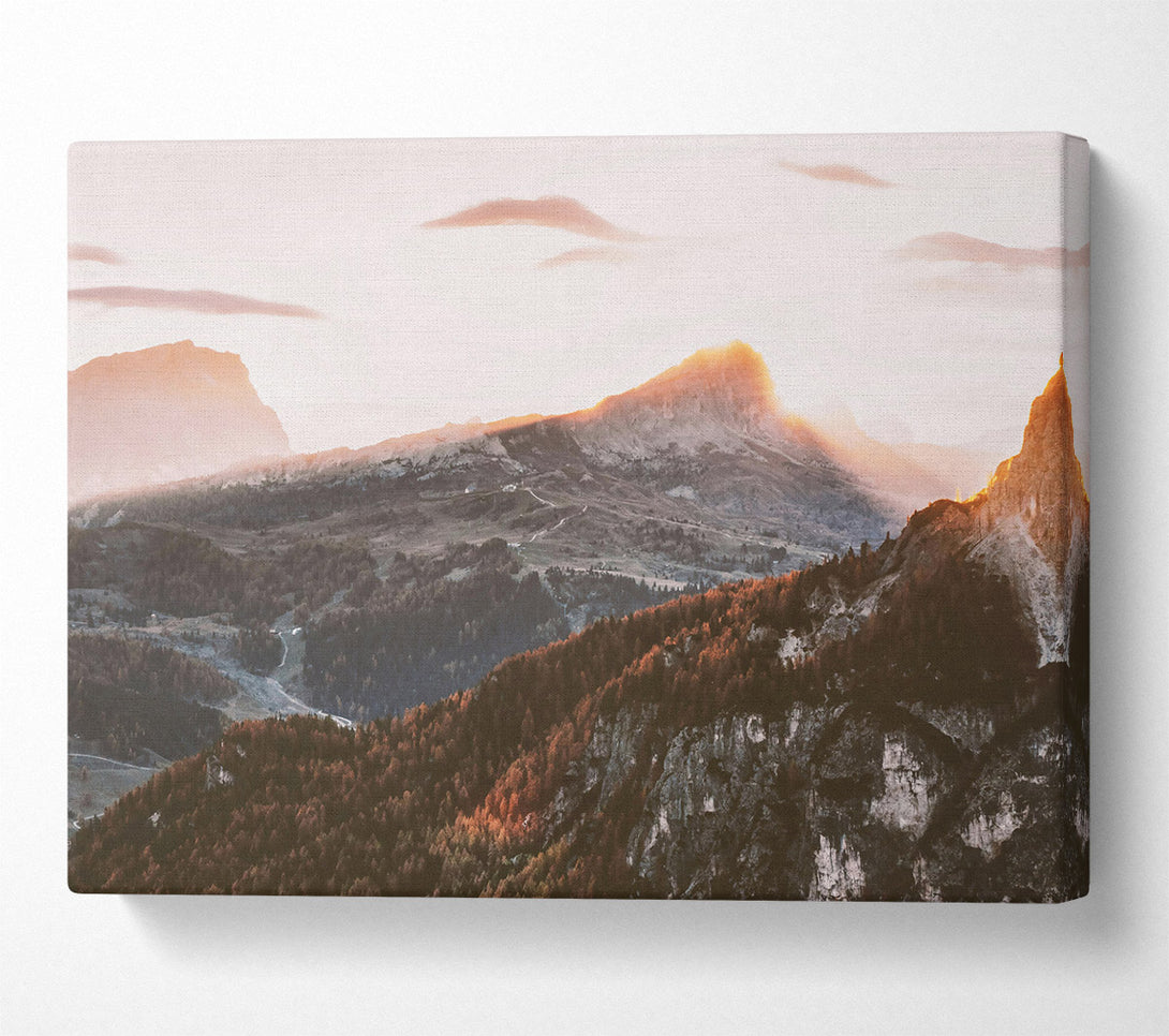  A Canvas Print of Golden Mountain Mist Canvas Print