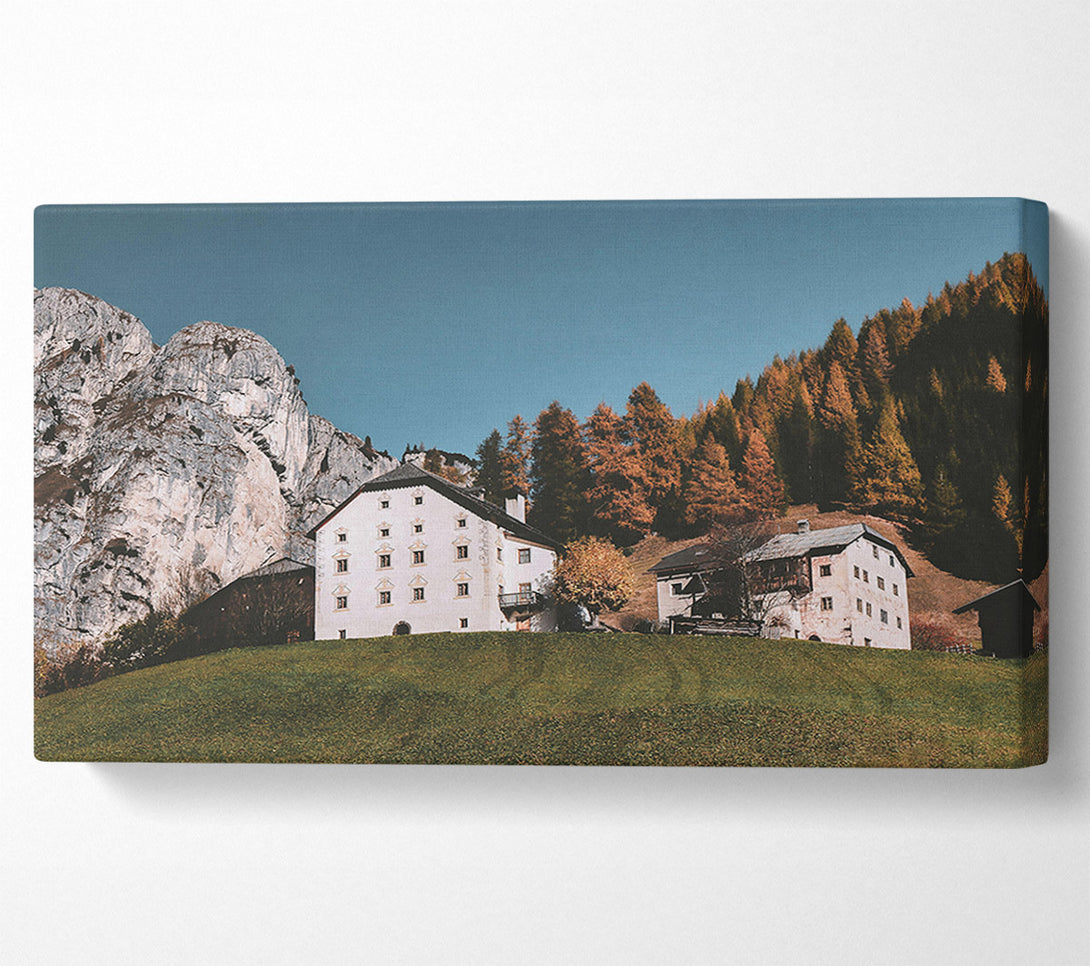  A Canvas Print of White House Mountainside Escape Canvas Wall Art