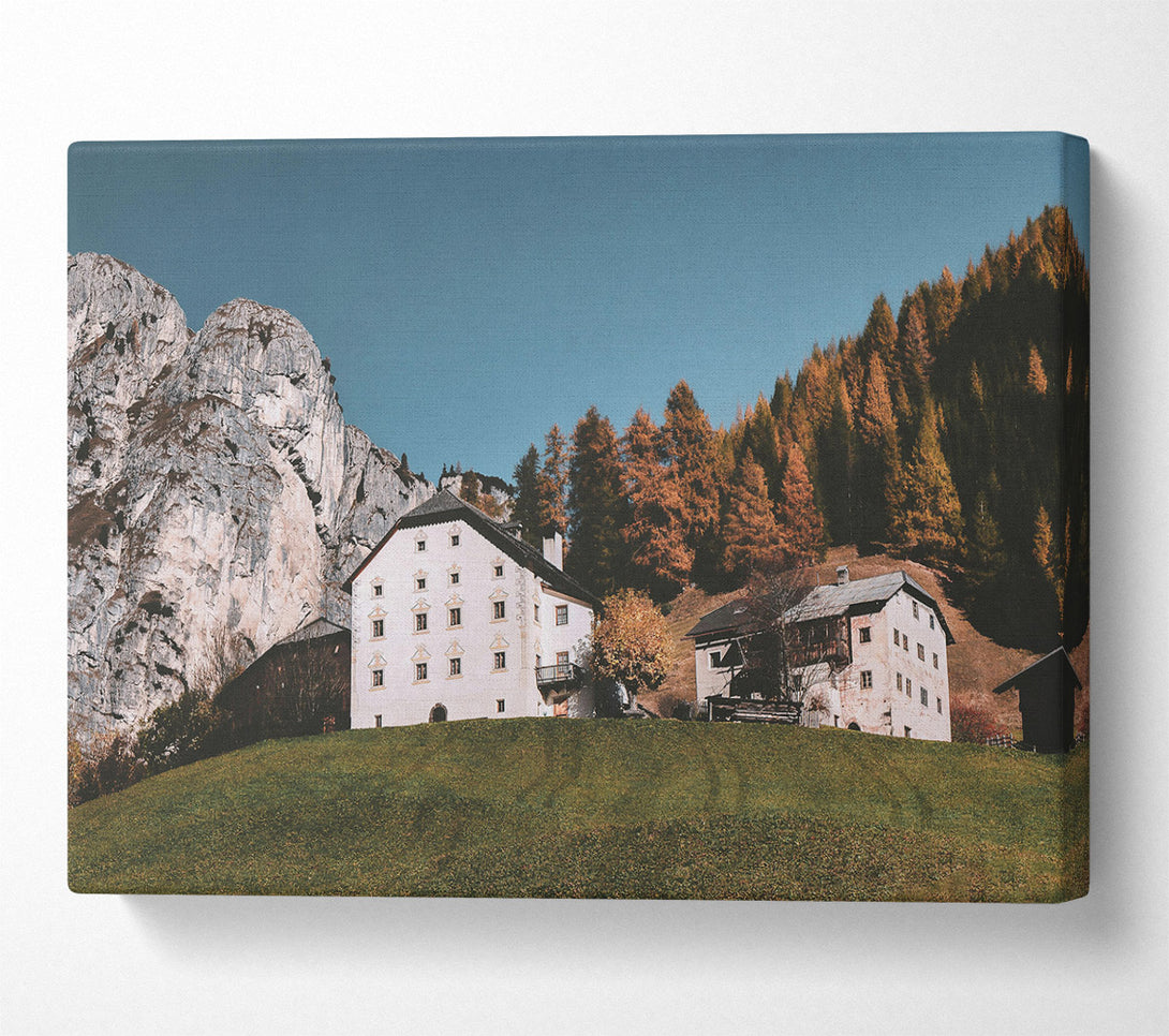  A Canvas Print of White House Mountainside Escape Canvas Wall Art