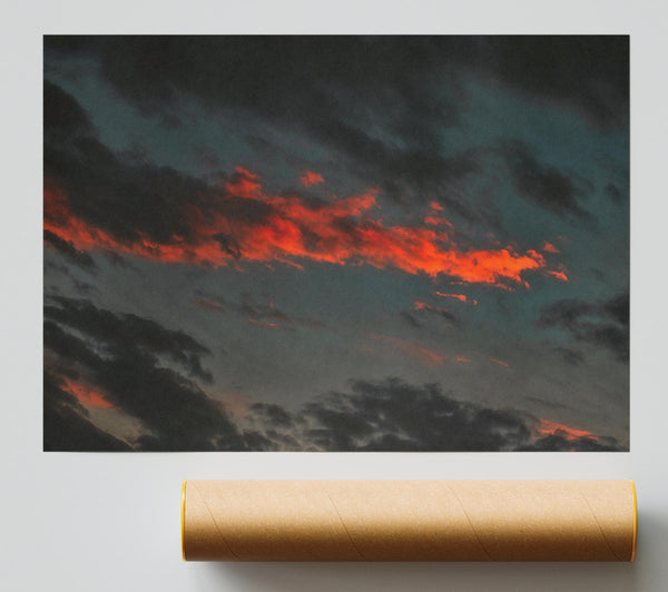 Crimson Cloudscape Giclee Print