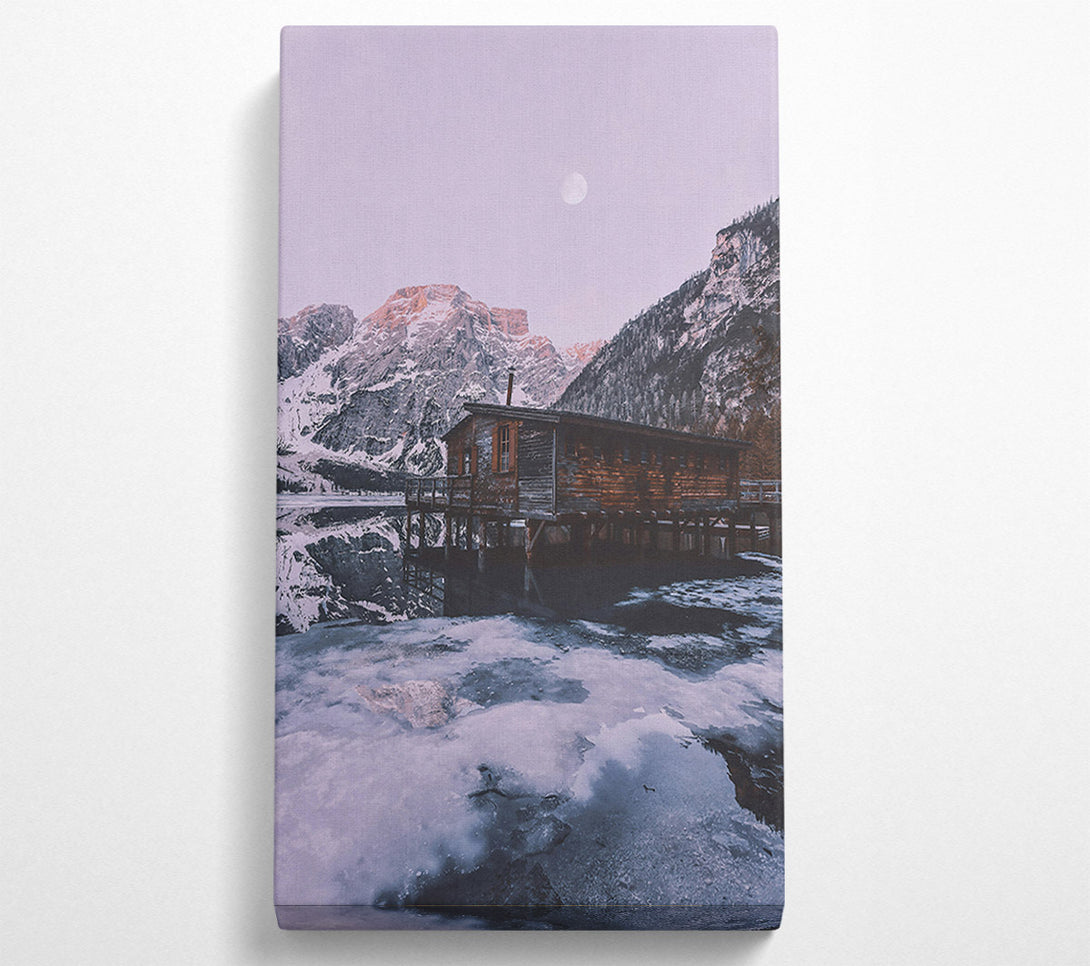  A Canvas Print of Lavender Mountain Cabin Canvas Print