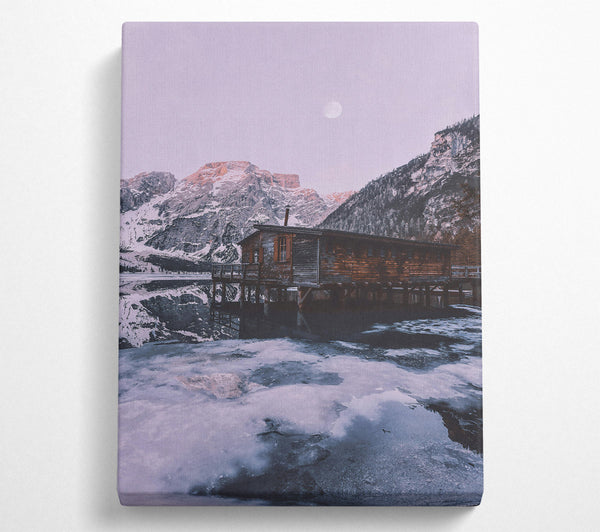  A Canvas Print of Lavender Mountain Cabin Canvas Print