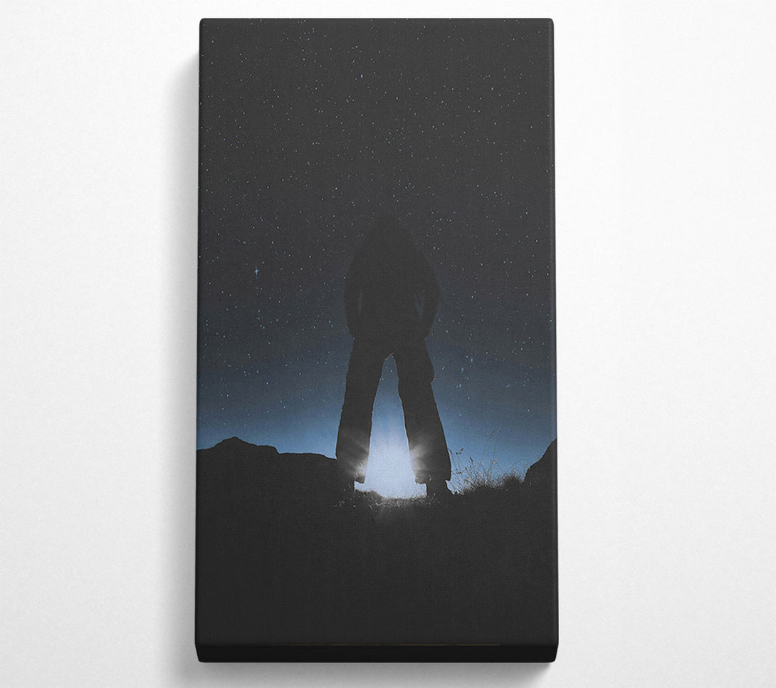  A Canvas Print of Blue Night Silhouette Canvas Wall Art