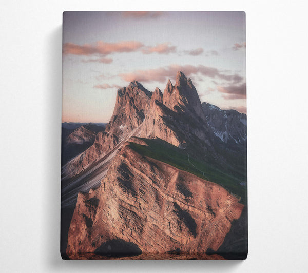  A Canvas Print of Rose-Tinted Mountainscape Canvas Art