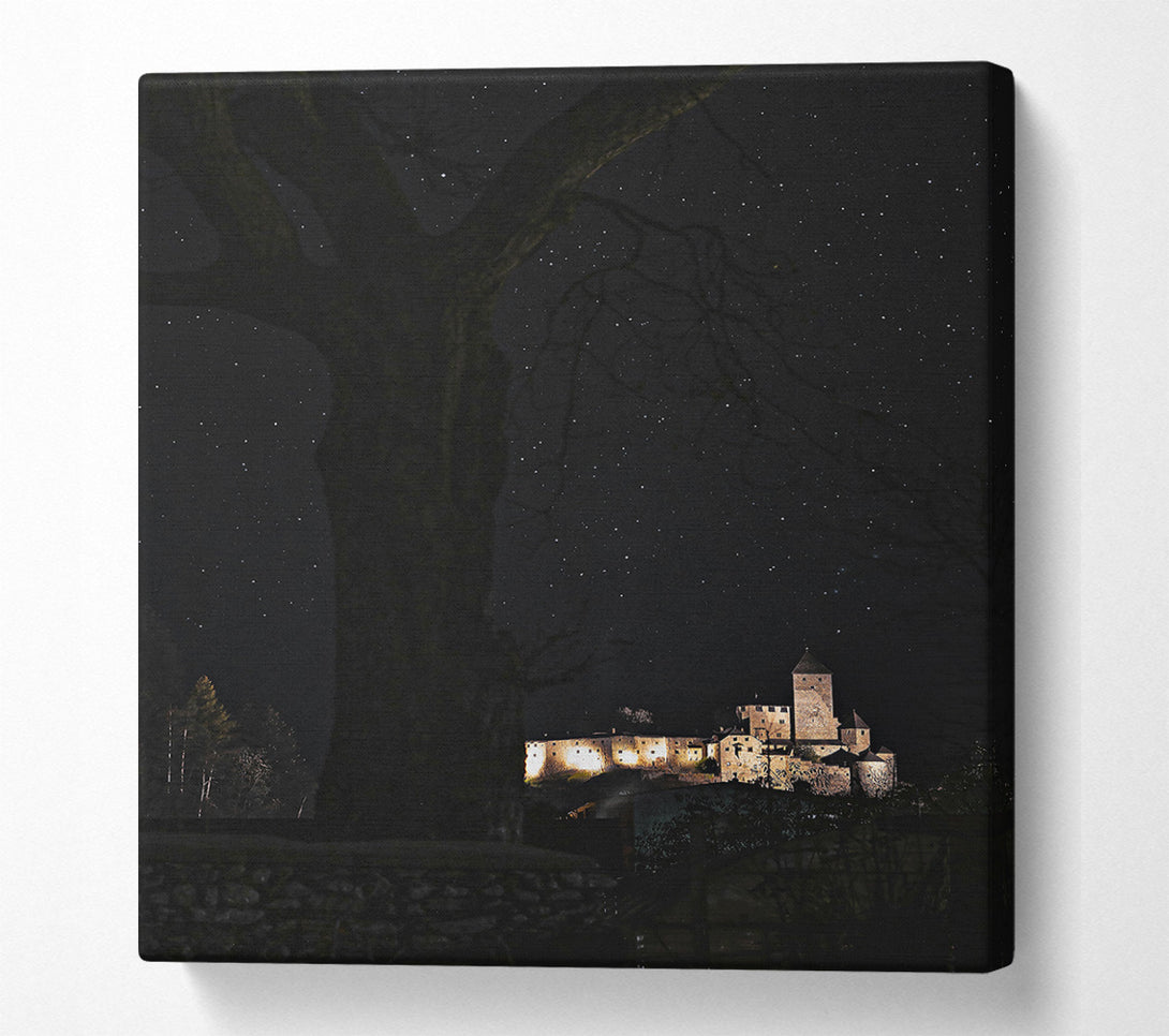  A Canvas Print of Golden Castle Starlight Canvas Wall Art