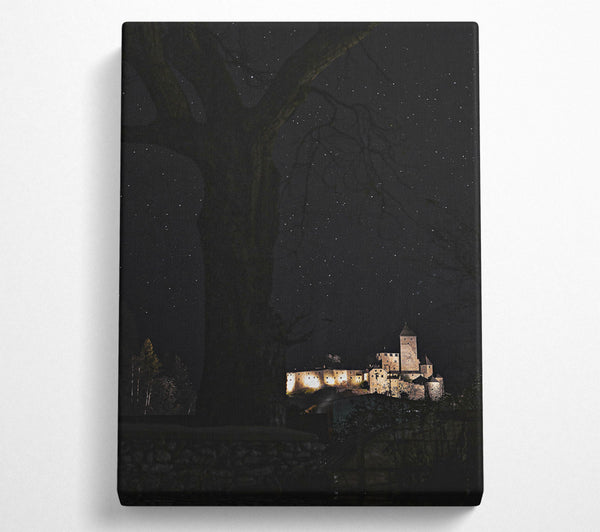  A Canvas Print of Golden Castle Starlight Canvas Wall Art
