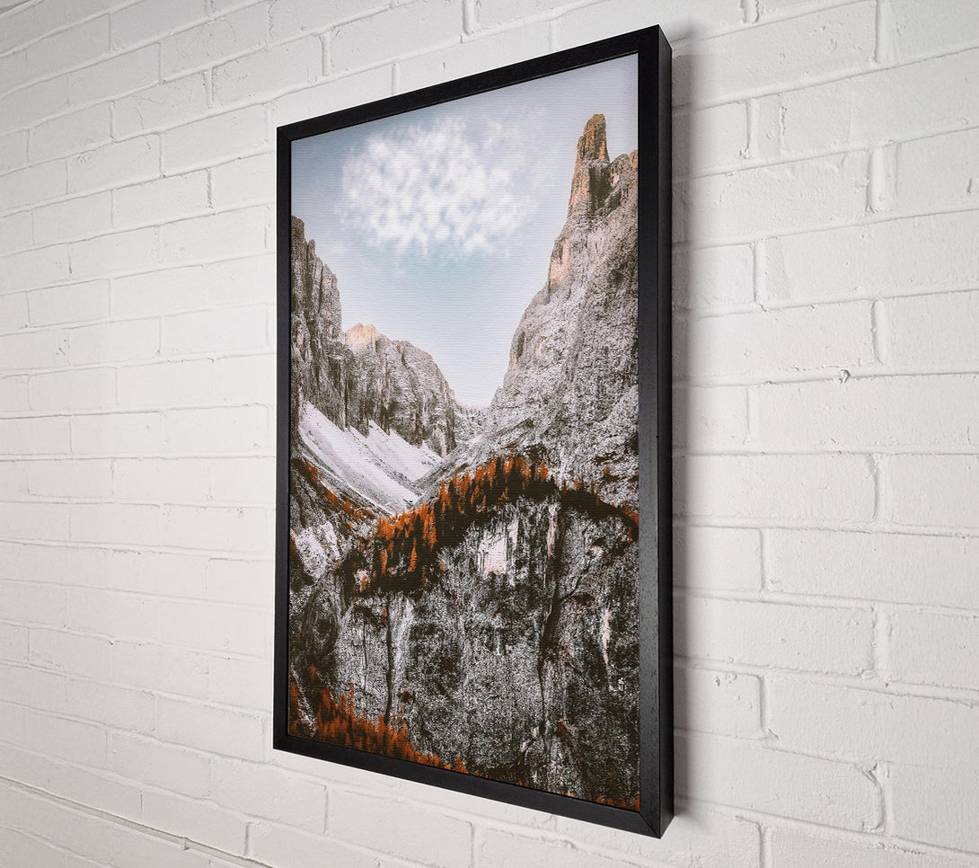  A Canvas Print of Orange Mountain Valley. Canvas Wall Art